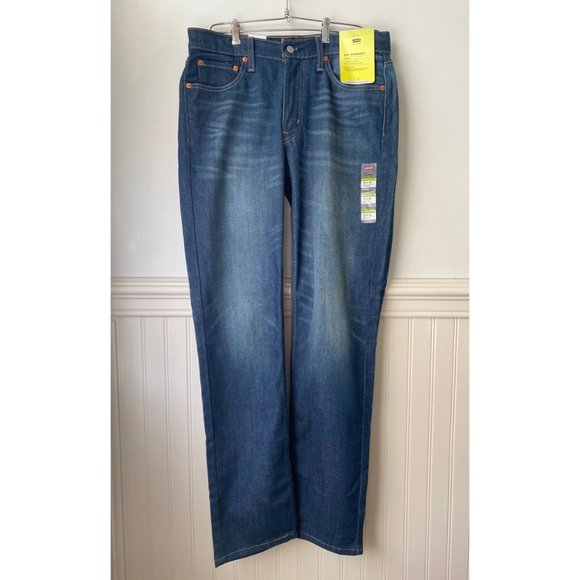 NWT Levi's Men's 514 STRAIGHT FIT FLEX JEANS Stretch Burch Dark Wash Size 32x34 - Picture 5 of 11
